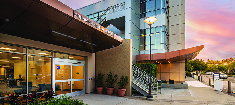 Front entrance of Grunigen Medical Library