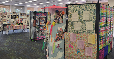 Healing and ReBuilding Connection Through Art temporary student display in Langson Library